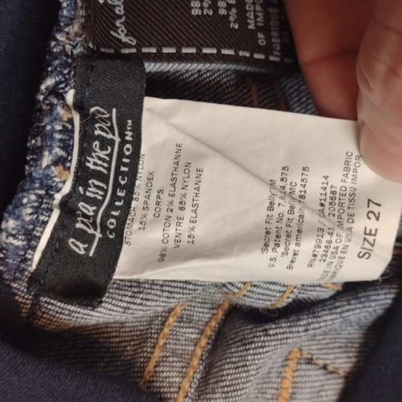 7 FOR ALL MANKIND - a pea in the pod secret fit belly maternity jeans size 27 - Picture 3 of 5